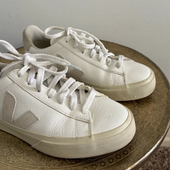 Veja Campo Leather Sneakers Extra White Almond - Picture 4 of 8